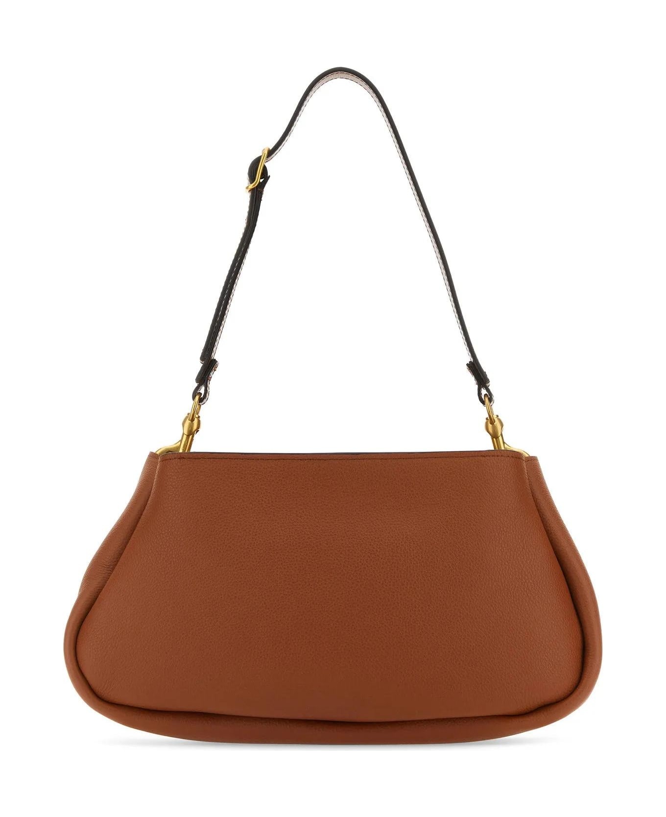 Brown Leather Marcie Clutch - 3