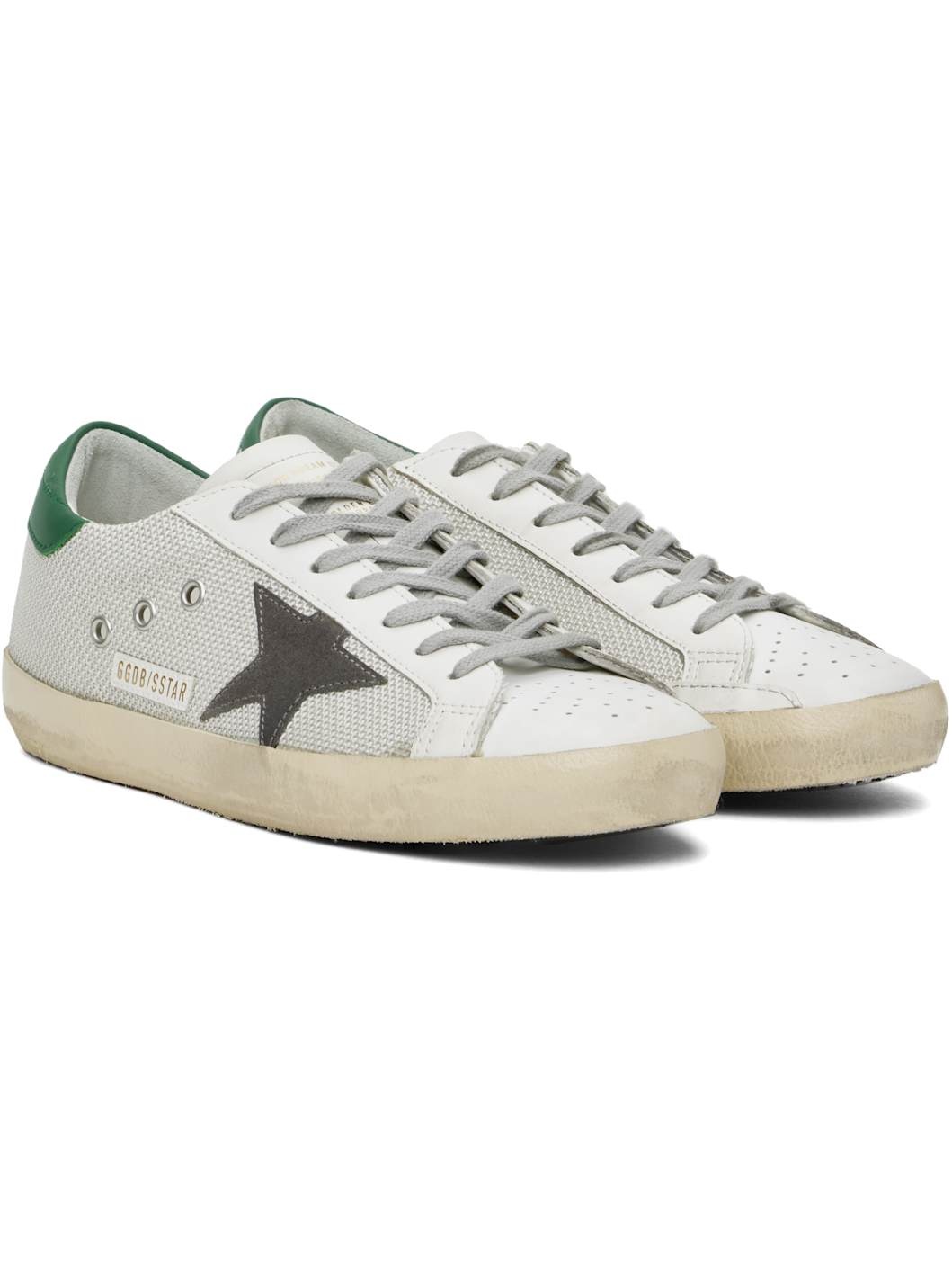 White & Silver Super-Star Sneakers - 4