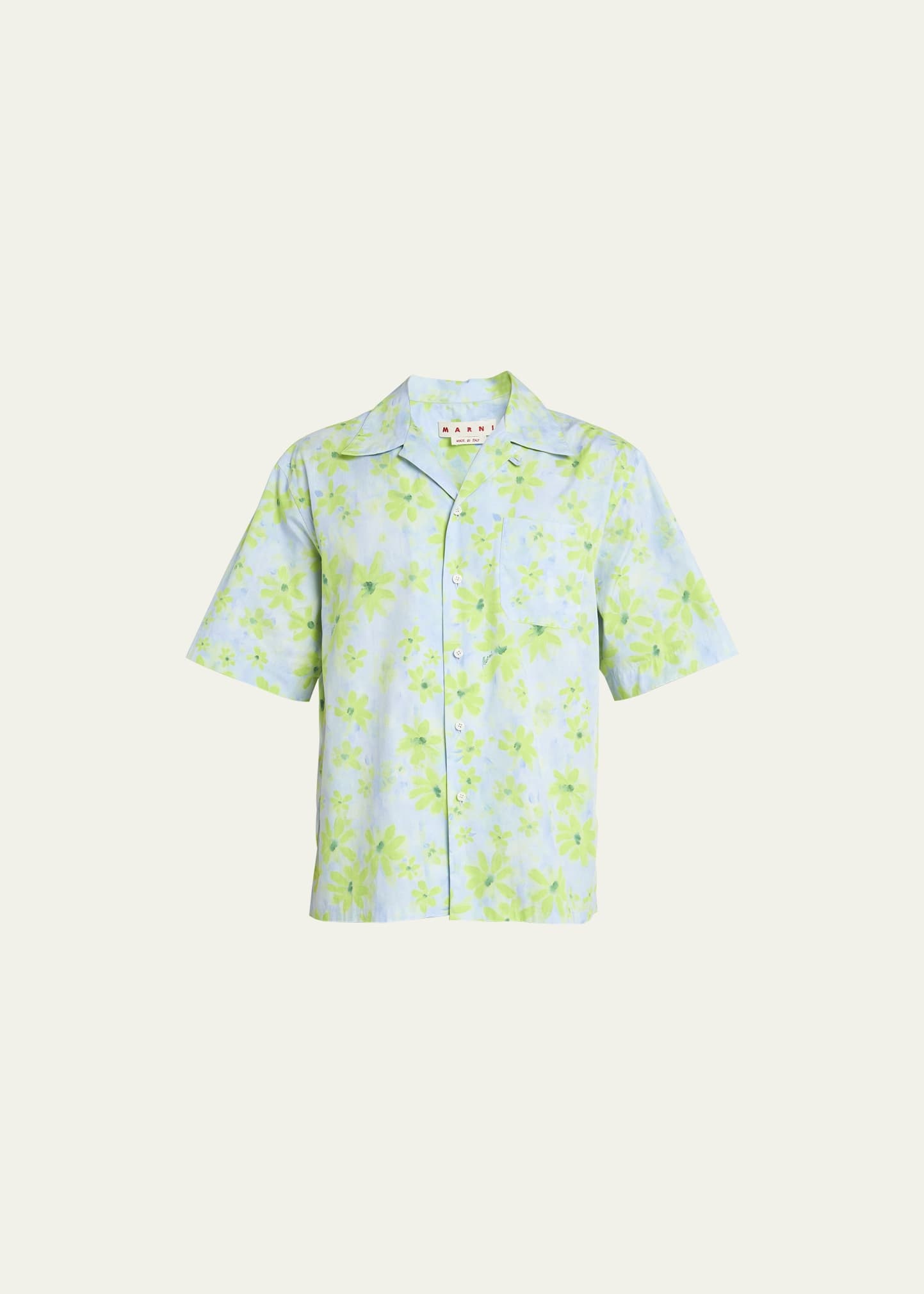 Men's Acid Floral Camp Shirt - 1