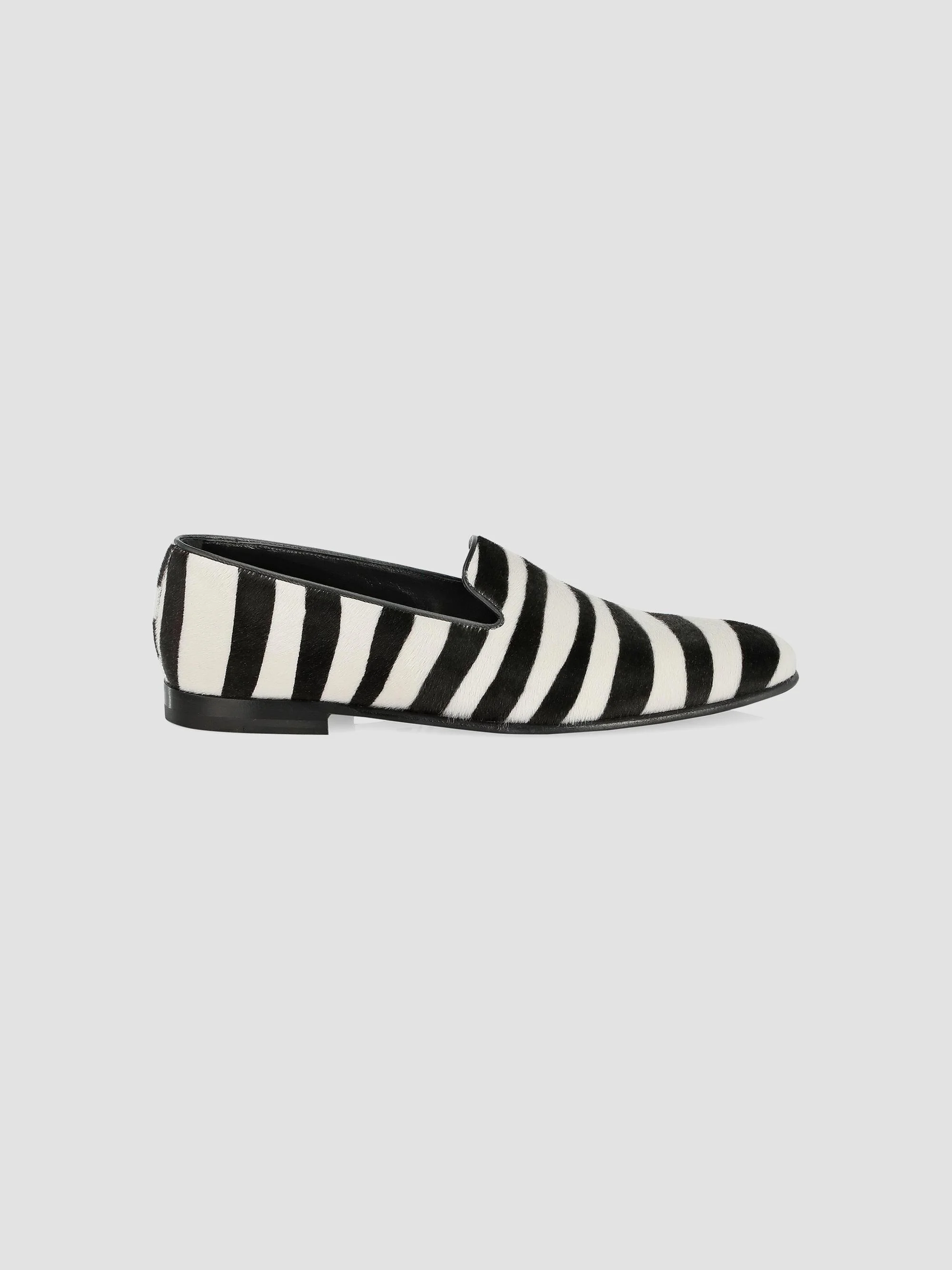 Men's Mario Striped Loafers - Black - 1