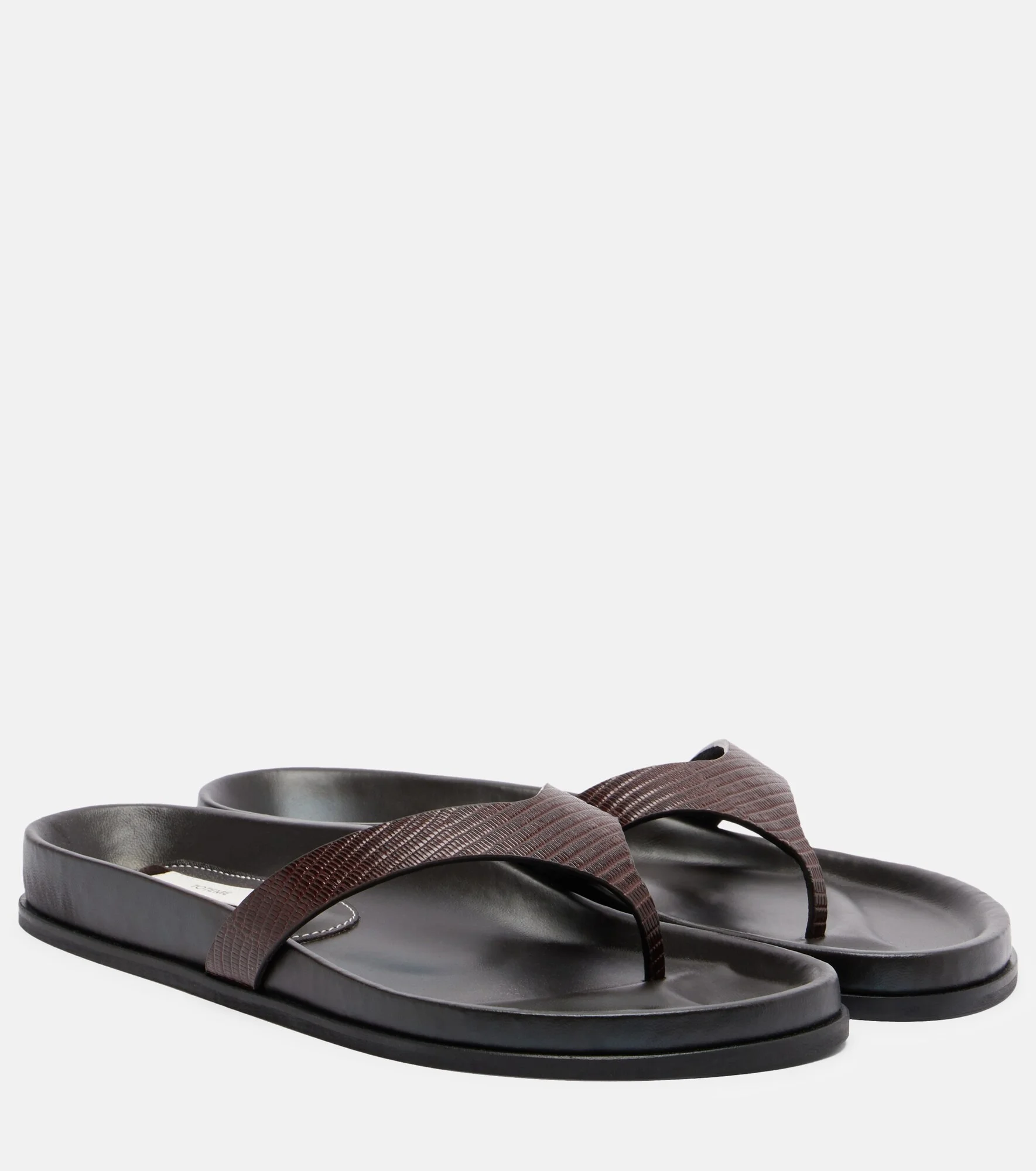 Leather thong sandals - 1