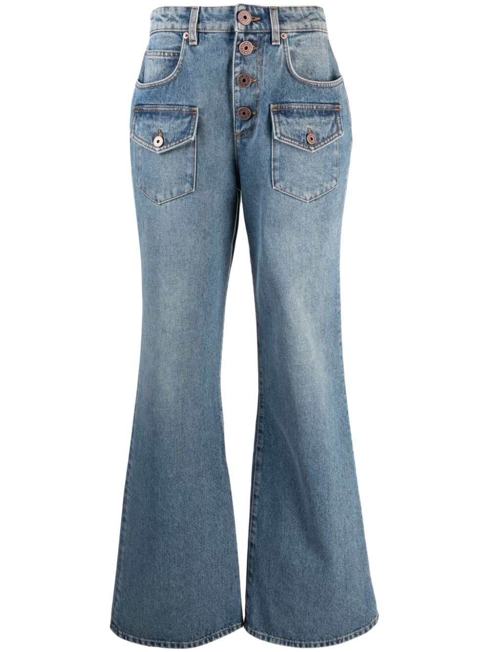 high-rise flared jeans - 1