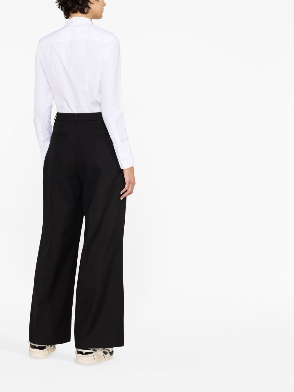 high-waisted wide-leg trousers - 4
