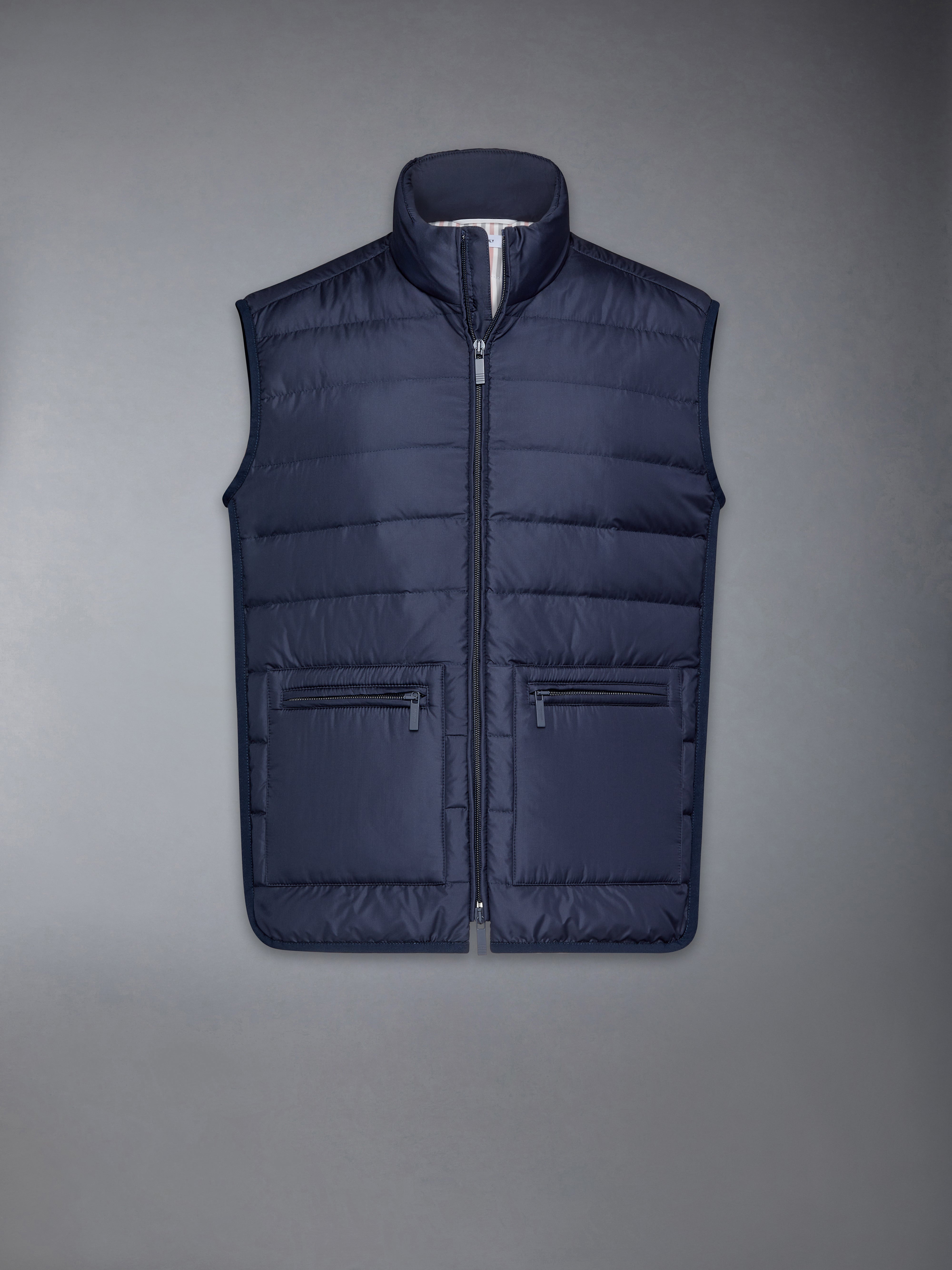 ULTRA LIGHT NYLON TECH FUNNEL NECK DOWN VEST - 8