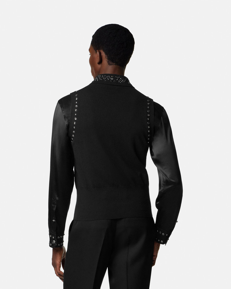 Embellished Cashmere-Blend Knit Vest 5