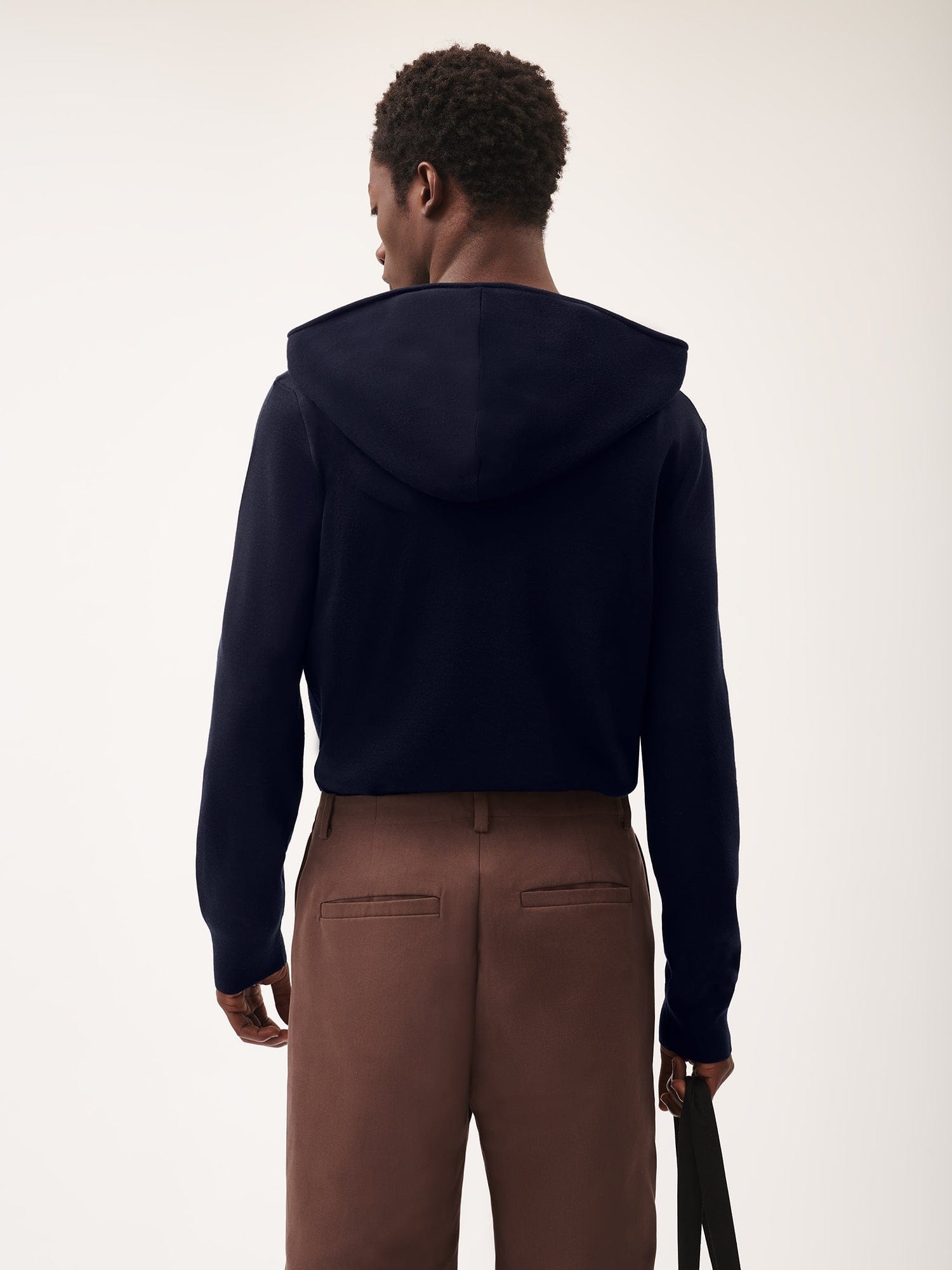 Mens Regenerative Merino Wool Hoodie - Navy - 3