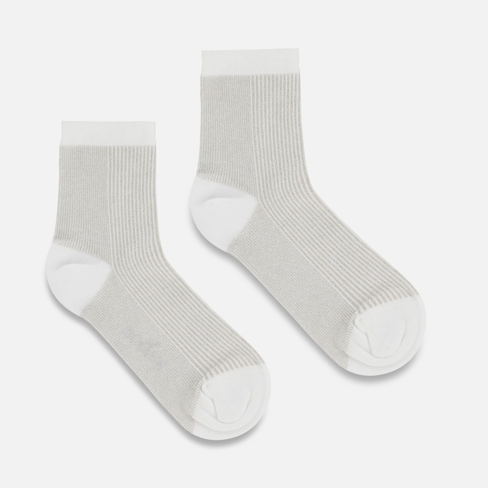Pinstripe Socks Grey - 1