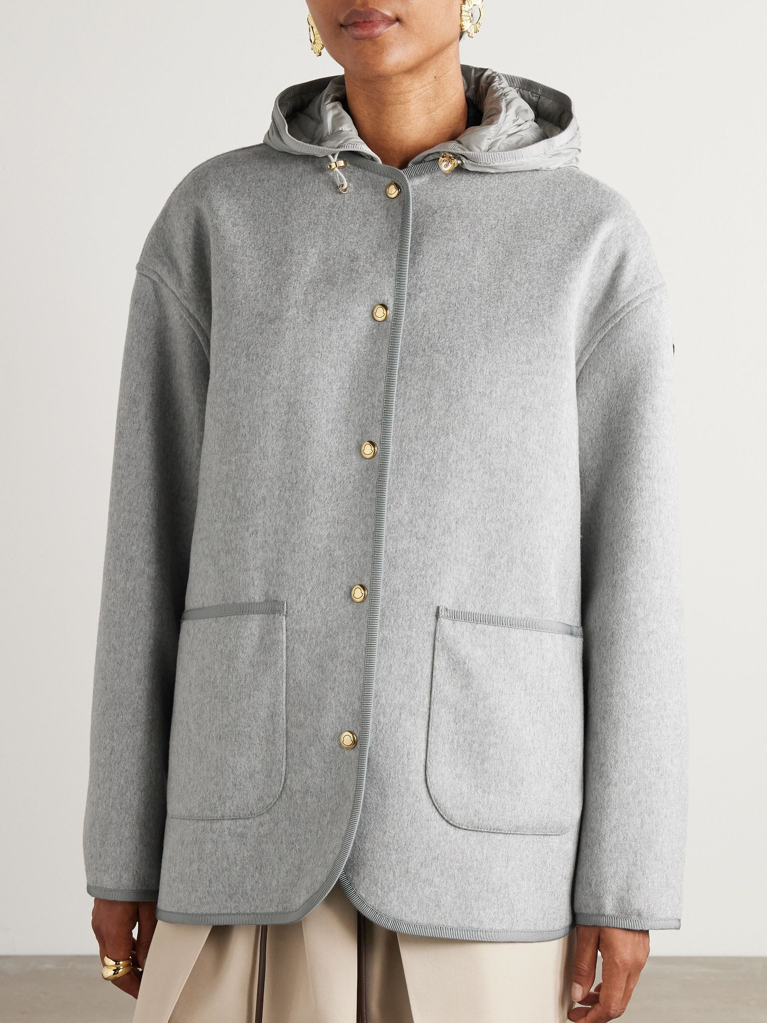 Reposse convertible wool and cashmere-blend jacket Gray - 3