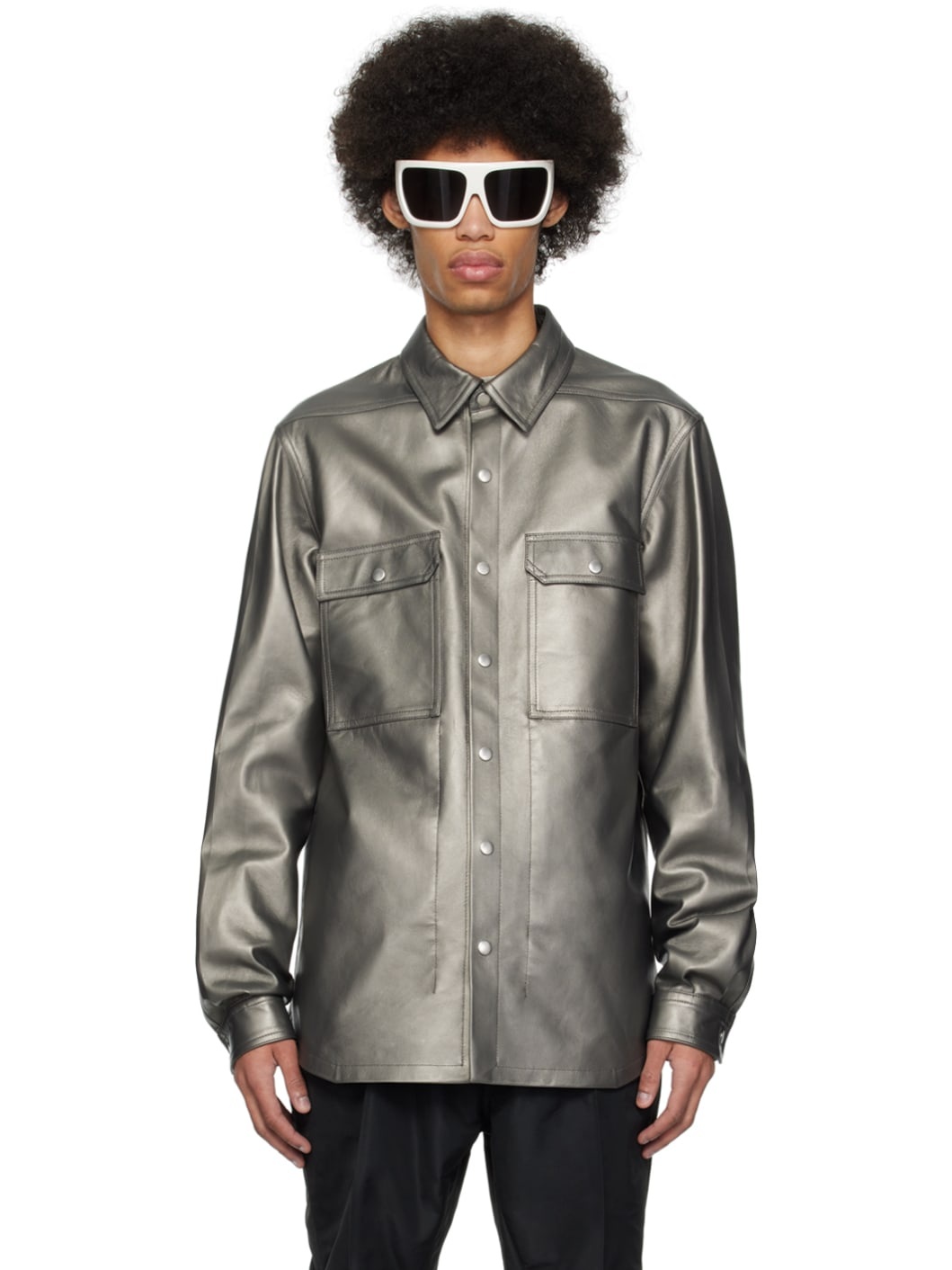 Silver Lido Leather Jacket - 1