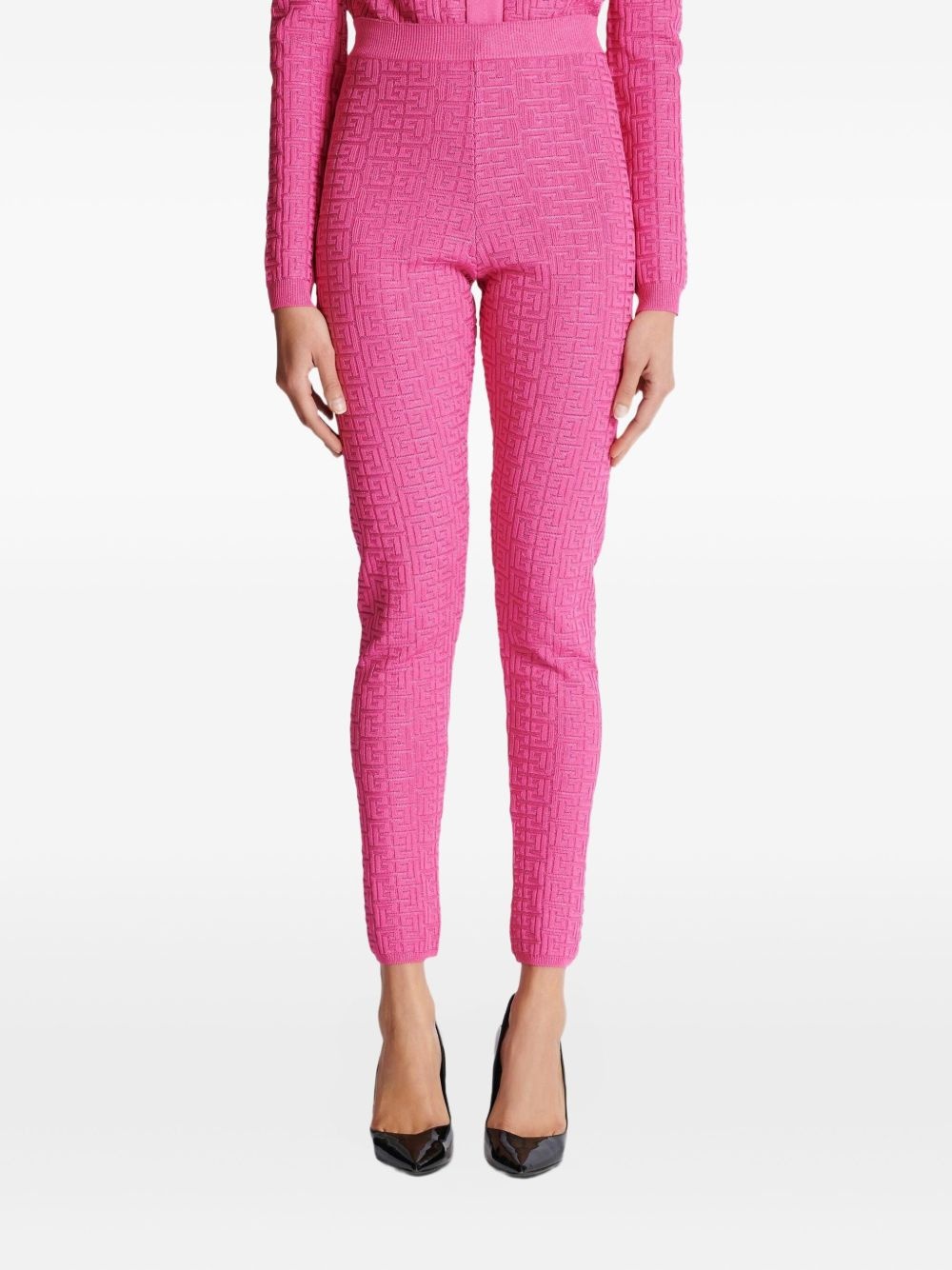 monogram-pattern leggings - 5