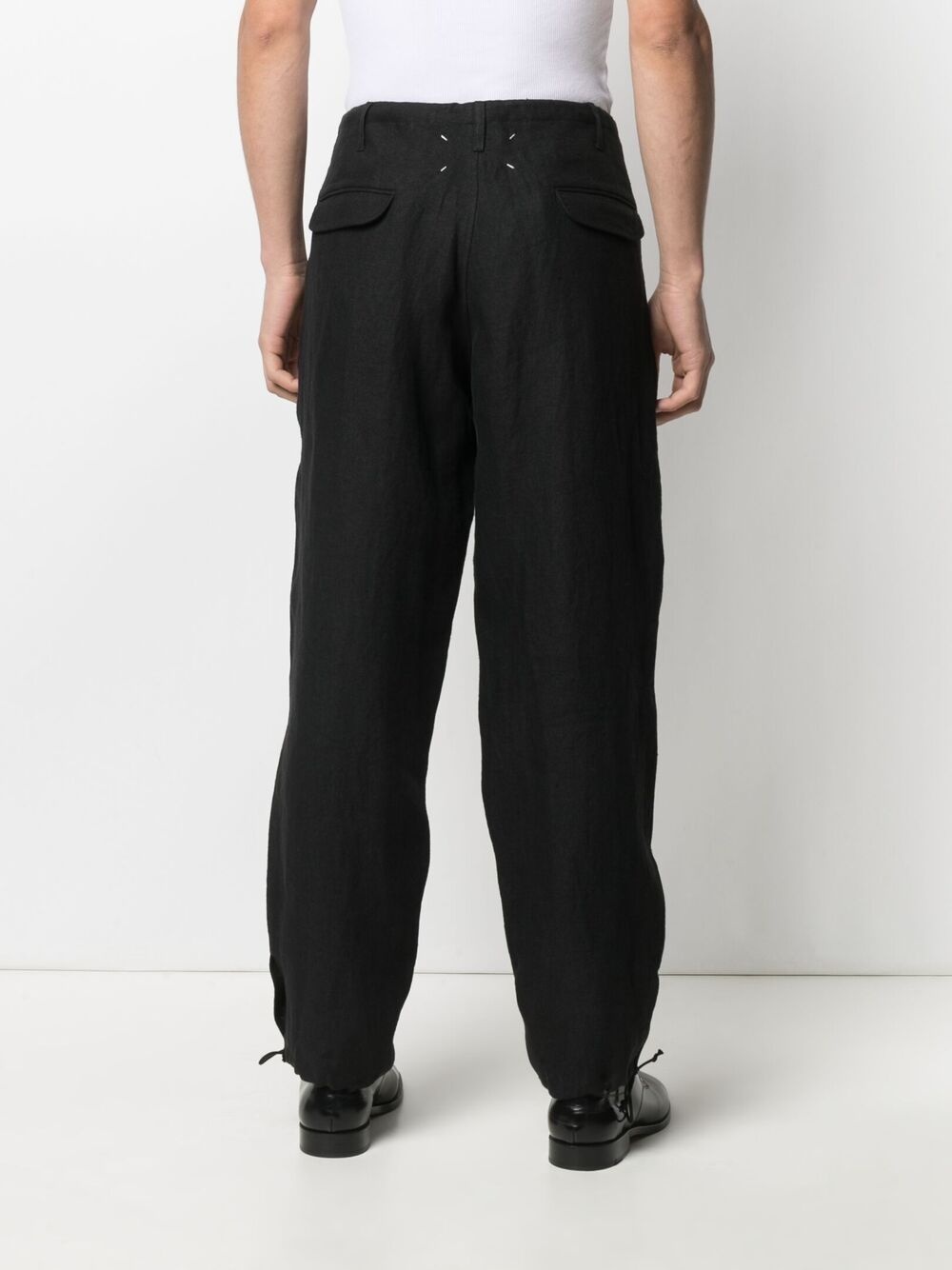 four-stitch drawstring trousers - 4