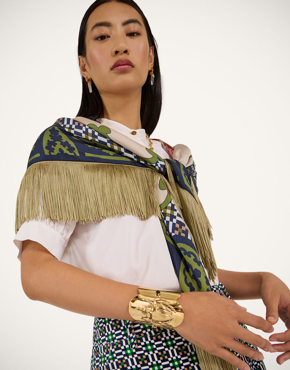 Reversible Fringe Carré Scarf - 5