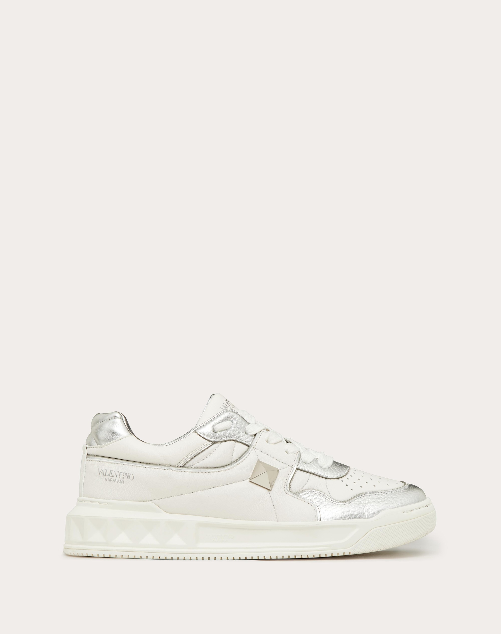 ONE STUD LOW-TOP NAPPA SNEAKER WITH METALLIC DETAILS - 1