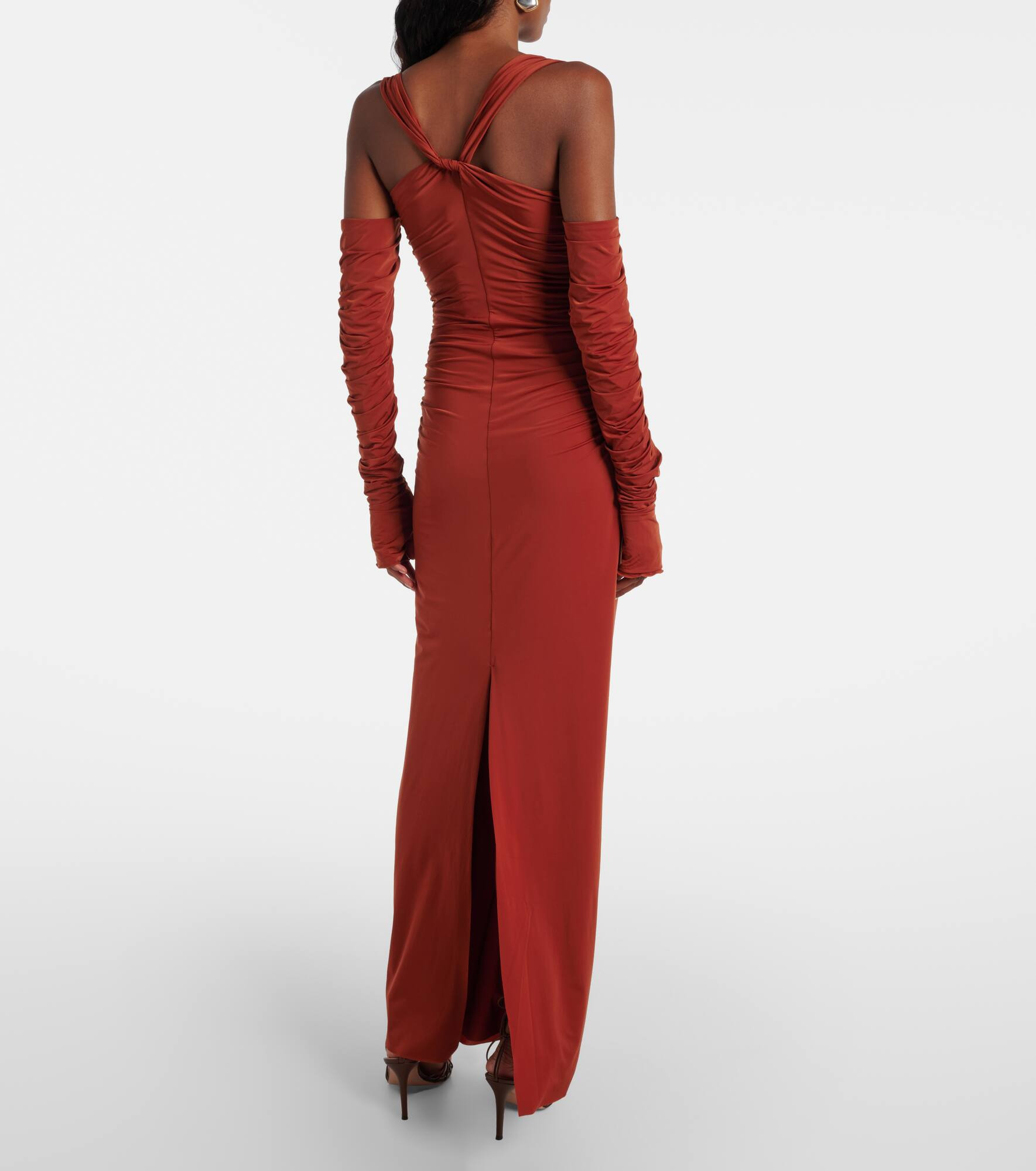 Rosseli gathered jersey maxi dress - 3