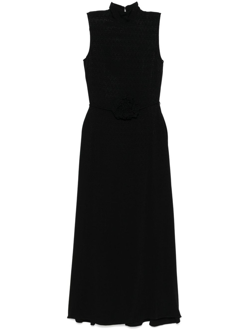 floral-appliqué maxi dress 1