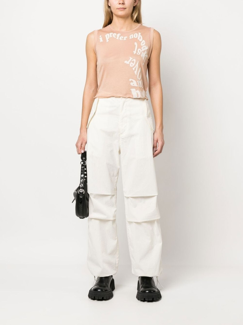 Diesel lettering-print sleeveless top outlook