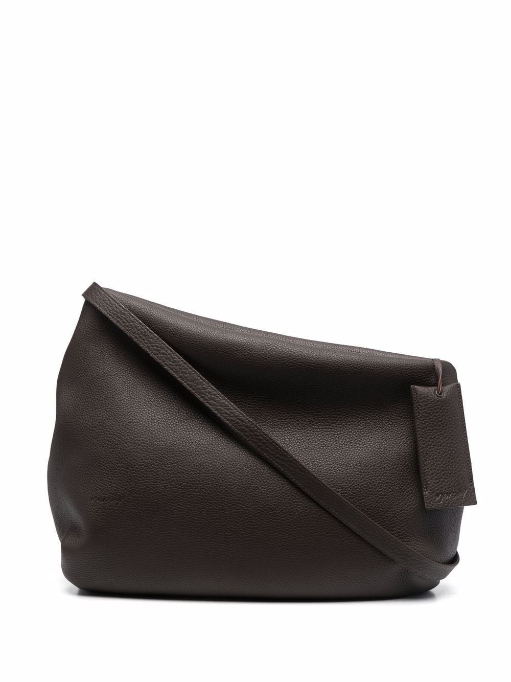 asymmetric leather shoulder bag - 1