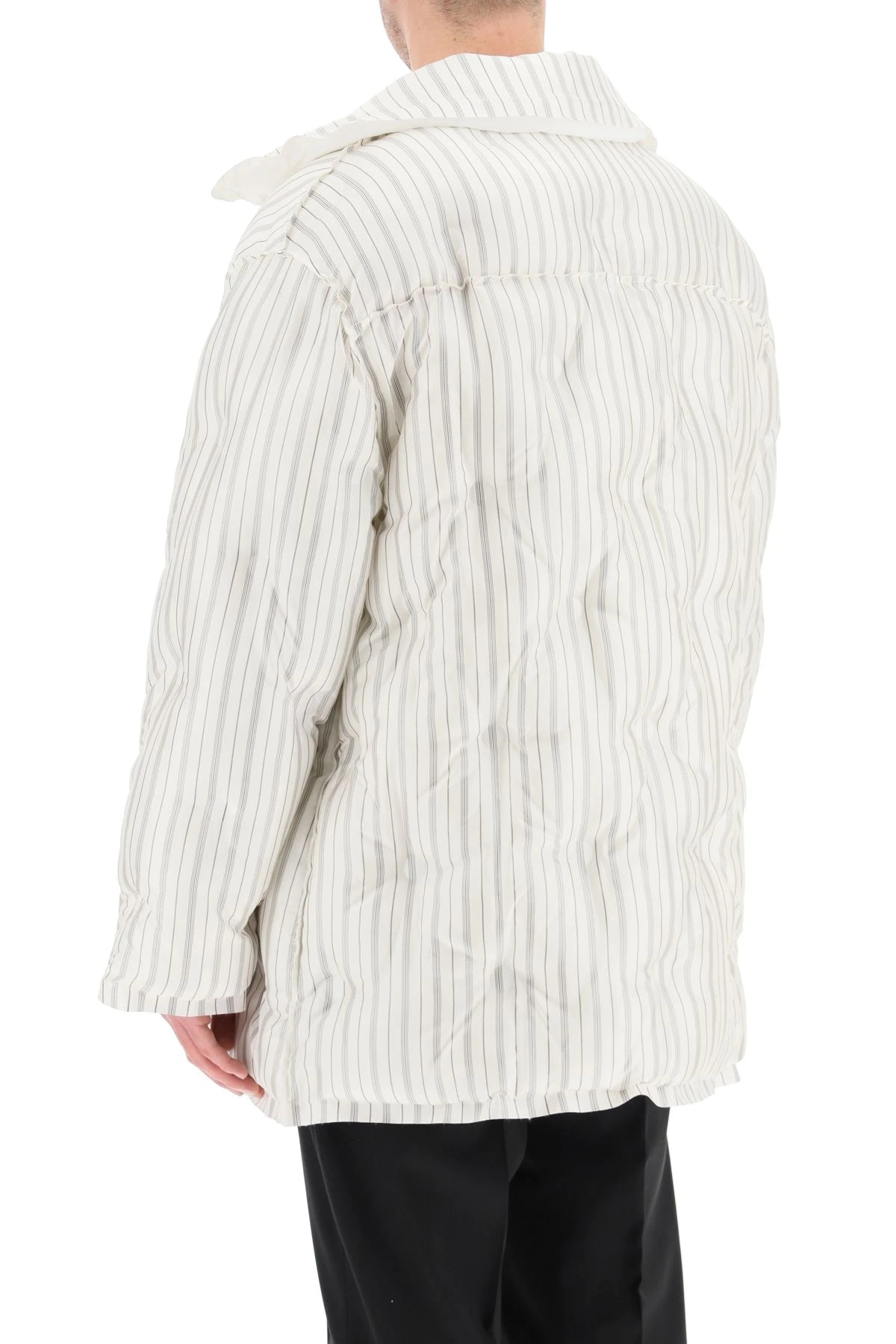 STRIPED MIDI DOWN JACKET - 4