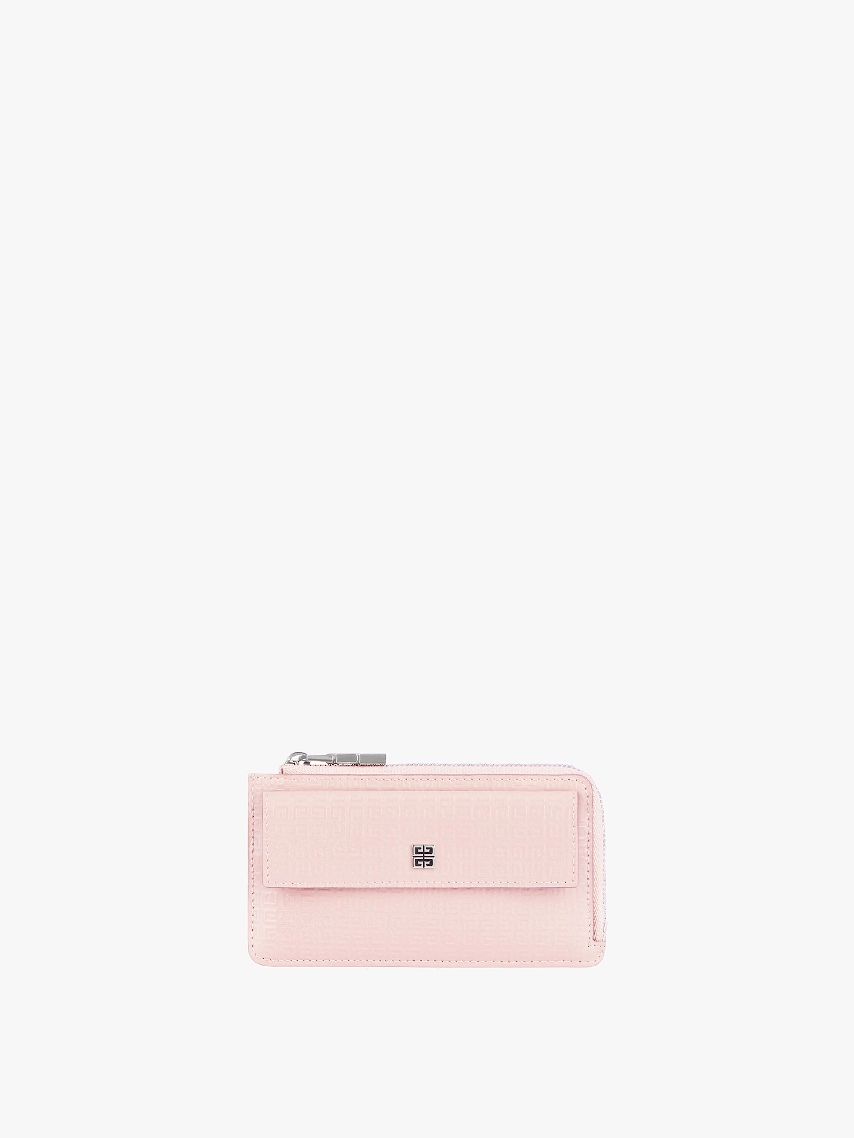 Givenchy Pink 4G Zipped Card Holder