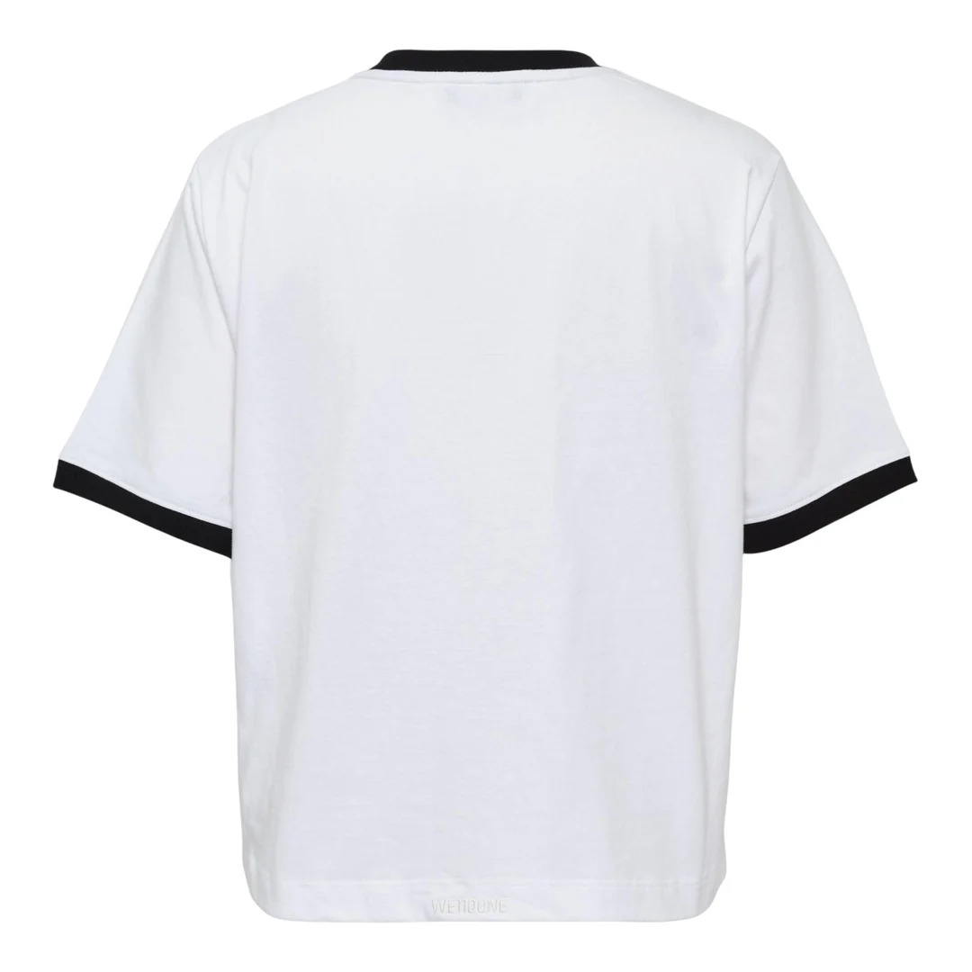 Black Womens Amber Logo Cropped Tee - 2