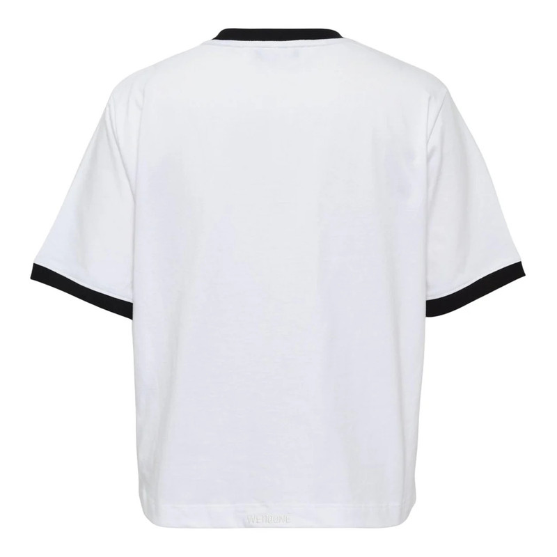 We11done Black Womens Amber Logo Cropped Tee outlook