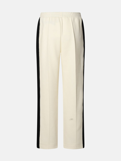 Moncler IVORY COTTON BLEND TROUSERS outlook