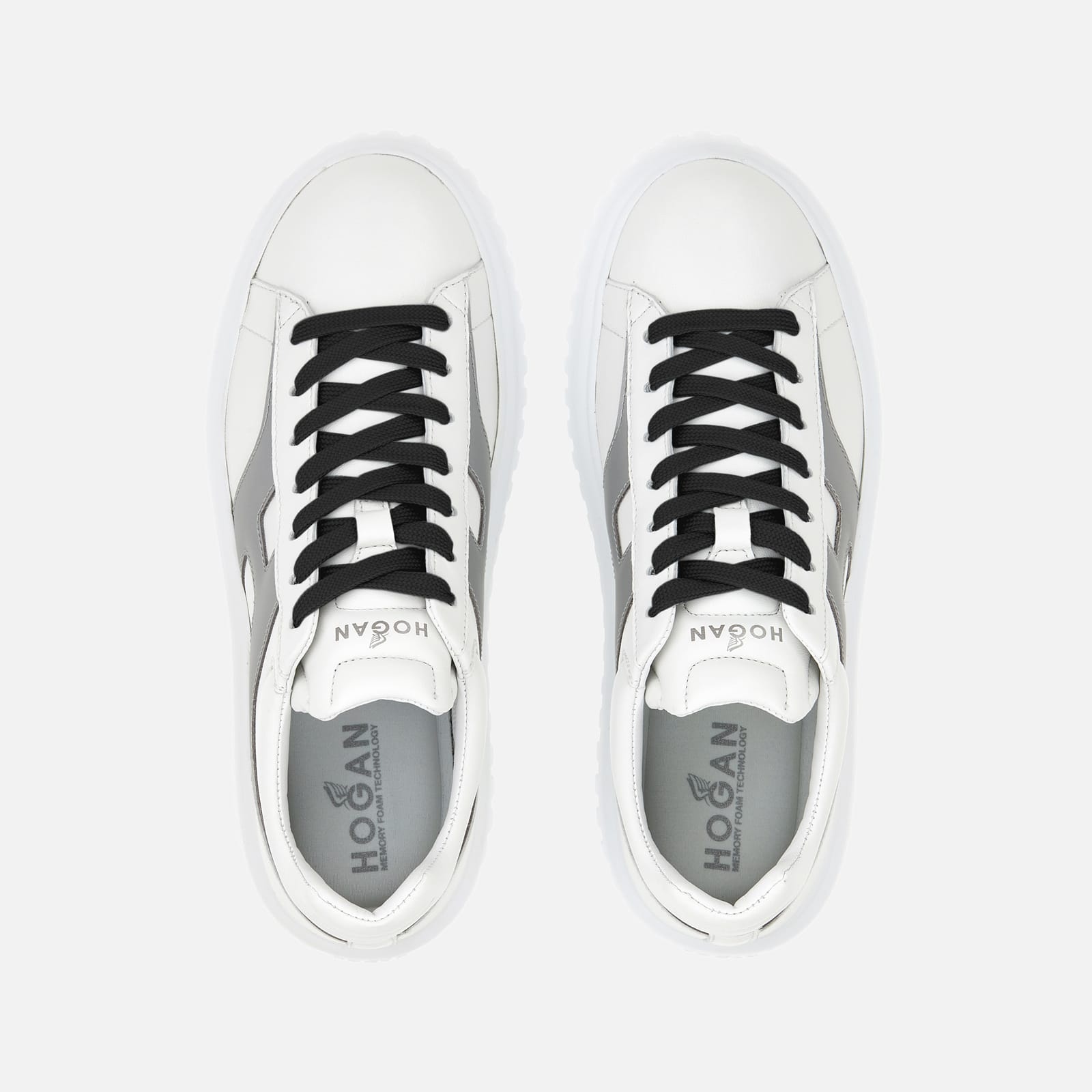 Sneakers Hogan H-Stripes Silver White - 4