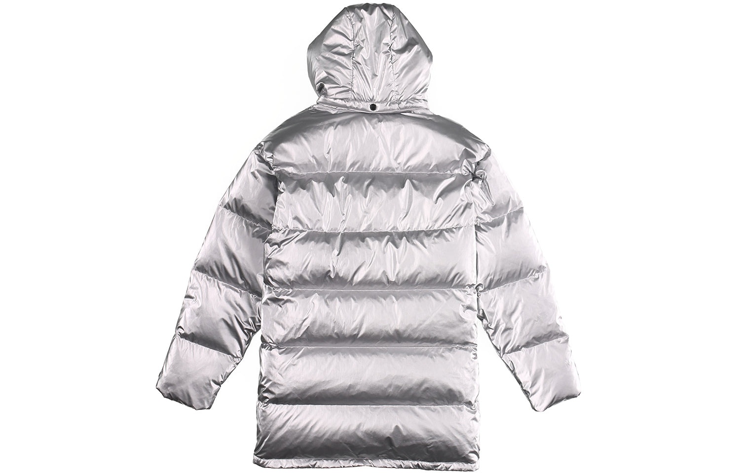 adidas originals Metal Dwn Jkt Stay Warm Diagonal zipper Sports hooded down Jacket Silver GJ6733 - 2