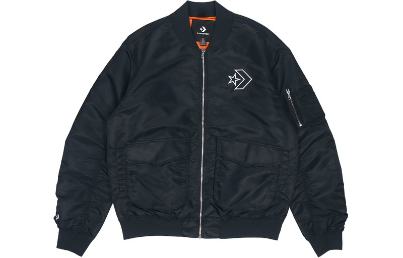 Converse Converse SS22 Logo Loose Sports Retro aviator Jacket Unisex Black 10024169-A03 outlook