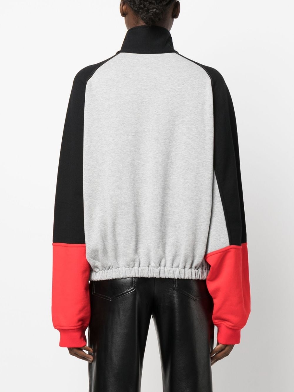 logo-patch panelled jumper - 4