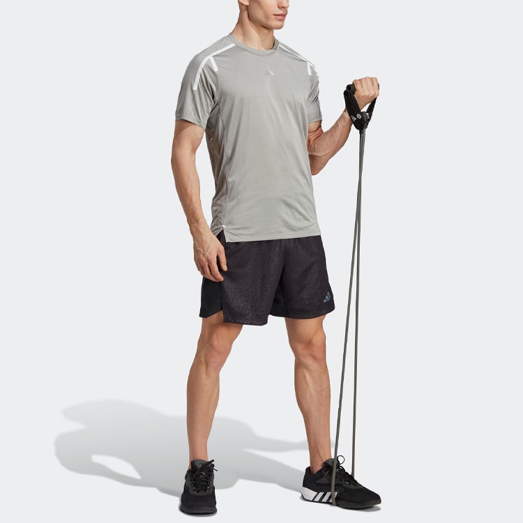 adidas adidas Teach Not Preach Workout Tee 'Grey' HS7508 | REVERSIBLE