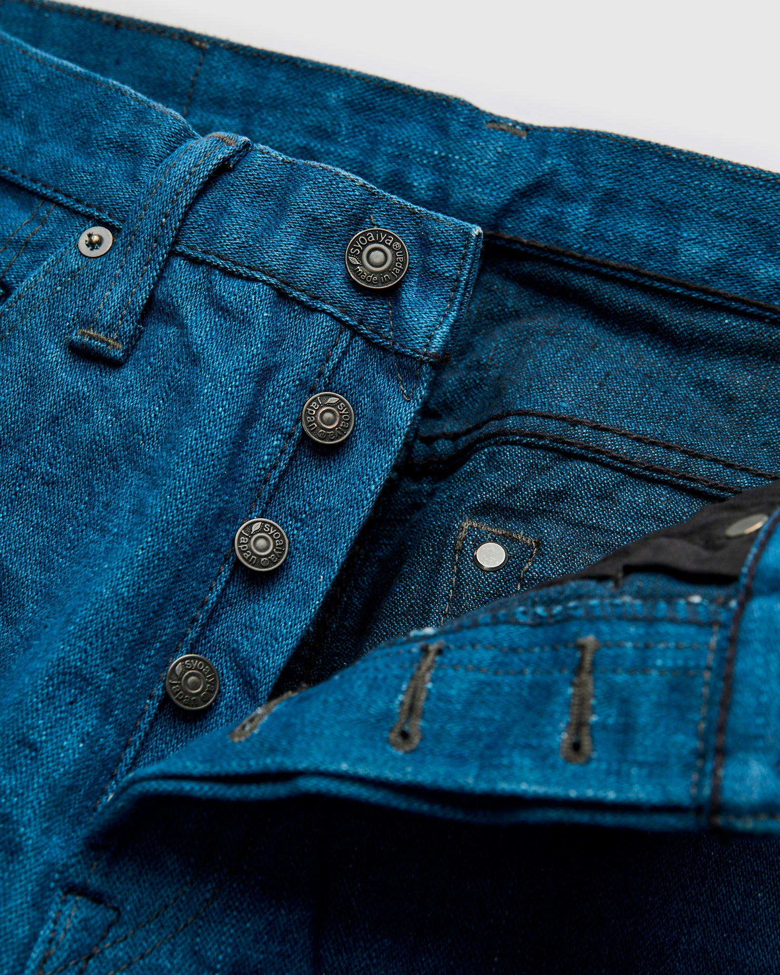 PBO-002-003 "Asagi" 16.5oz Rinsed Selvedge Denim - Regular Straight Fit - 8