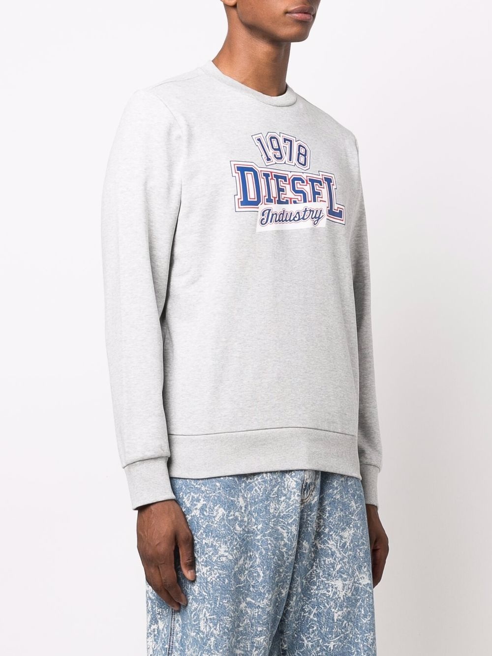 logo-print cotton sweatshirt - 3