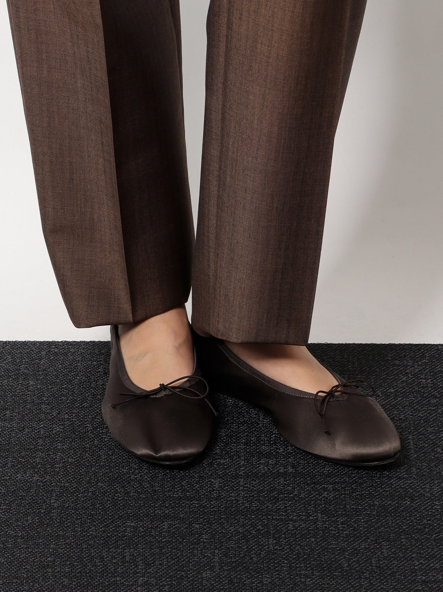 Awar Flat Satin Ballerinas - 2