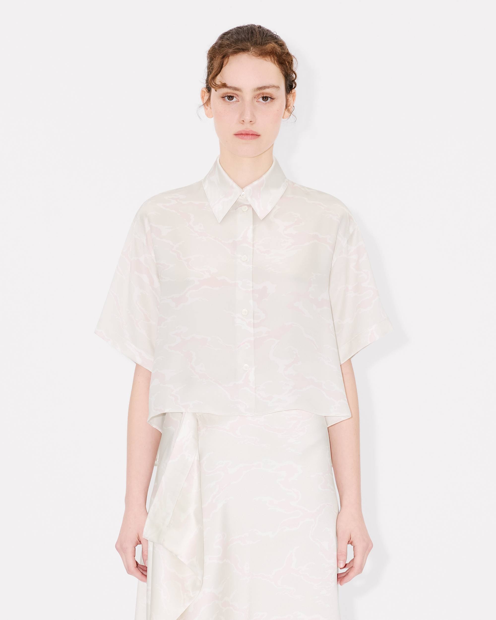 'KENZO Ocean Camo' short sleeve shirt in silk - 3