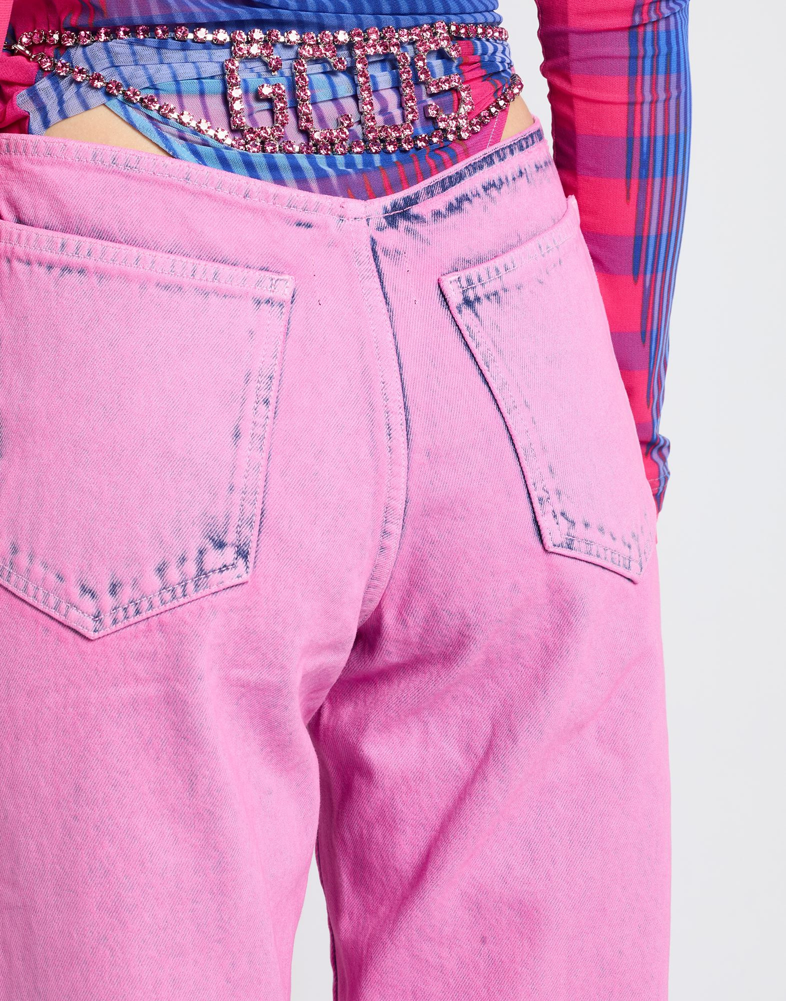 Pink Women's Denim Pants - 4