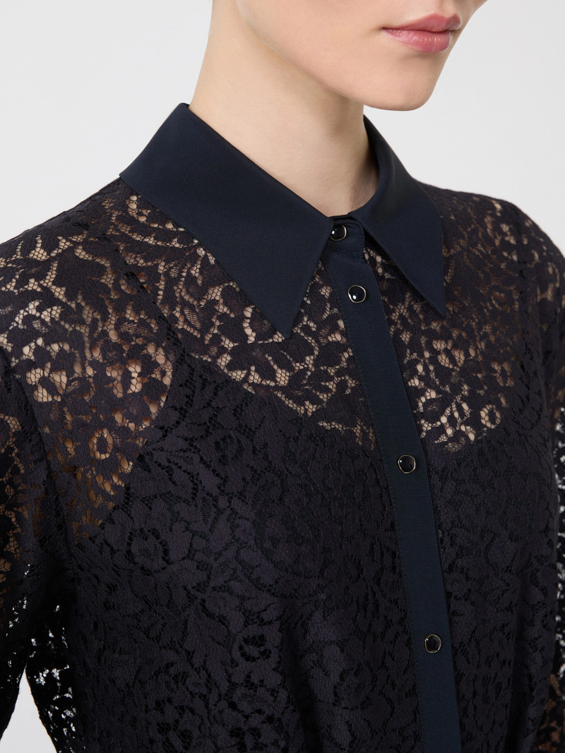 RICORDO Lace shirt dress - NAVY 5