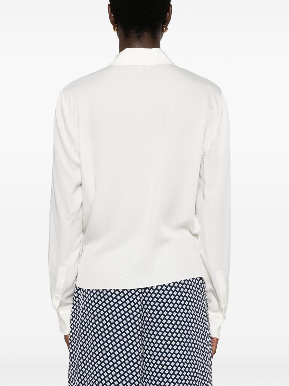 peak-lapels wrap blouse - 4