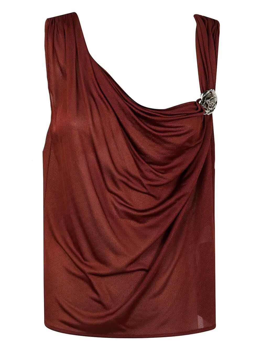 The JERSEY CREPE TOP by BLUMARINE is a sophisticated addition to your wardrobe, expertly crafted for - 1
