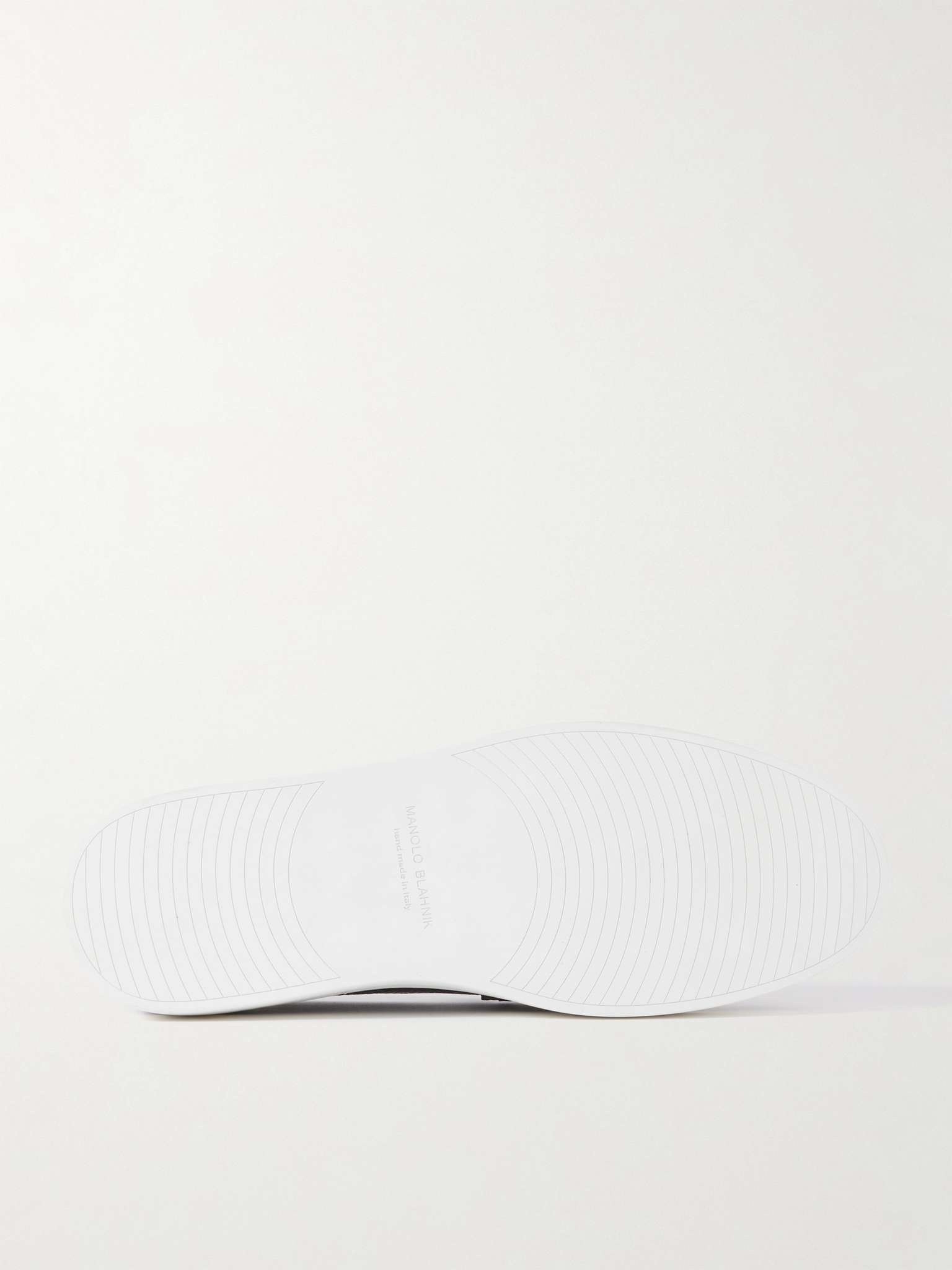 Ellis Textured-Leather Slip-On Sneakers - 3