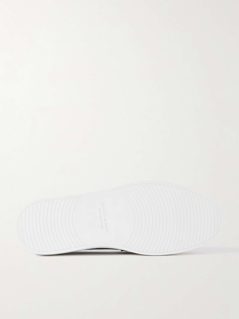 Ellis Textured-Leather Slip-On Sneakers 3