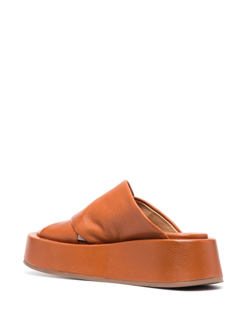 chunky slip-on leather slides - 3