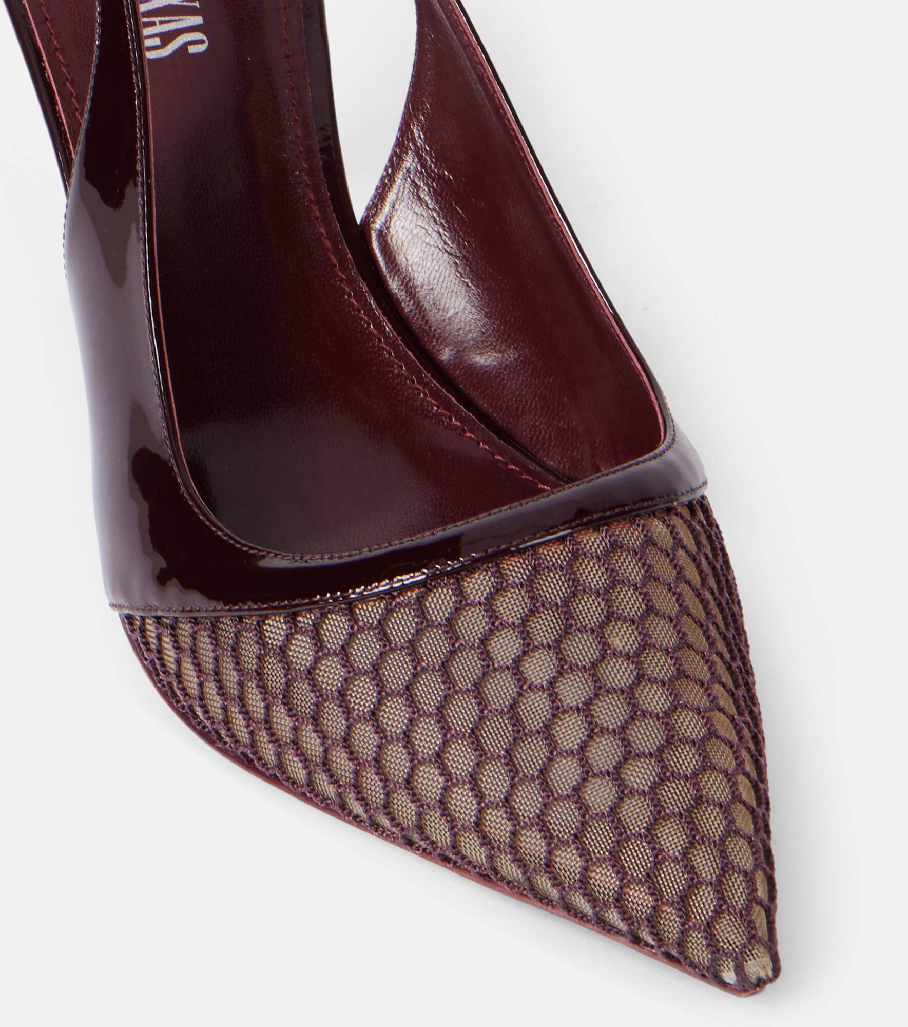 Lidia 70 mesh slingback pumps - 5
