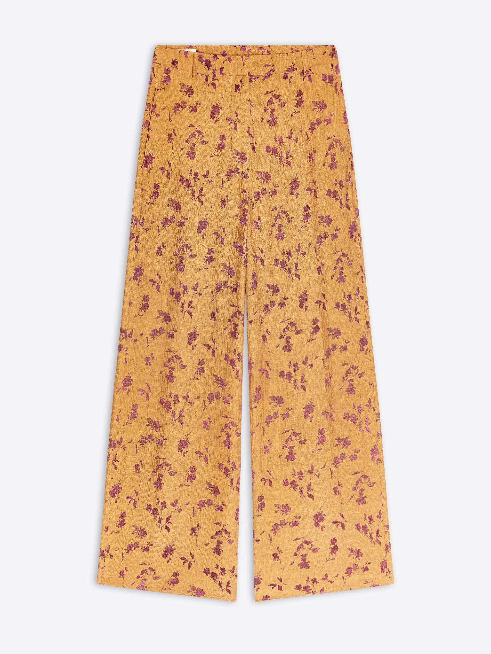 WIDE LEG JACQUARD PANTS - 1