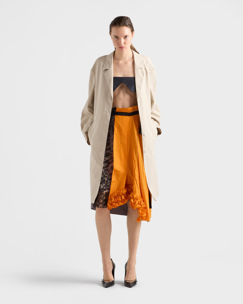 Prada Technical taffeta patchwork skirt outlook