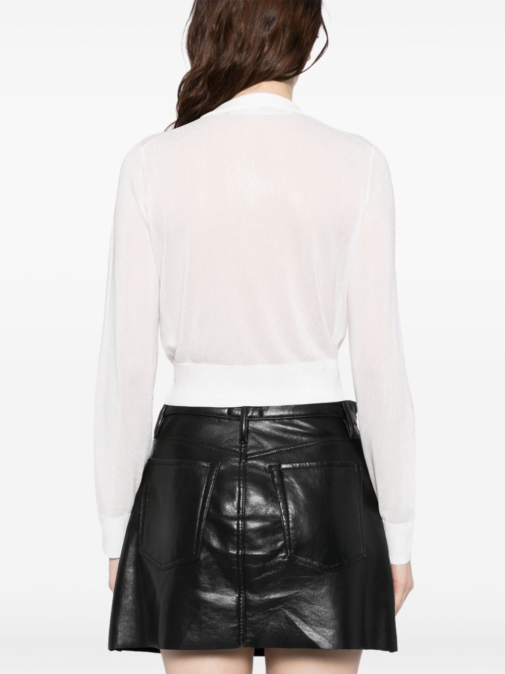 crystal-embellished cropped top - 4