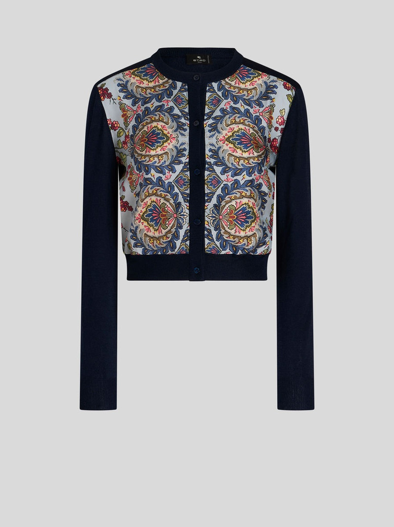 SCARF PRINT CARDIGAN 1