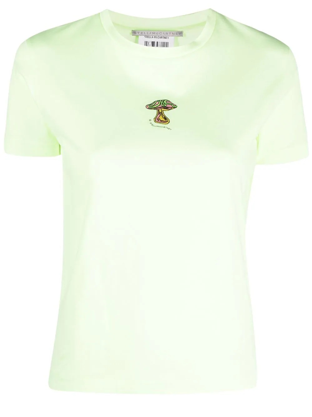 mushroom embroidery round-neck T-shirt - 1