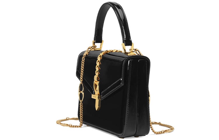 (WMNS) Gucci Sylvie 1969 SeriesLeather hand Bag mini Black 589479-1J70G-1000 - 2