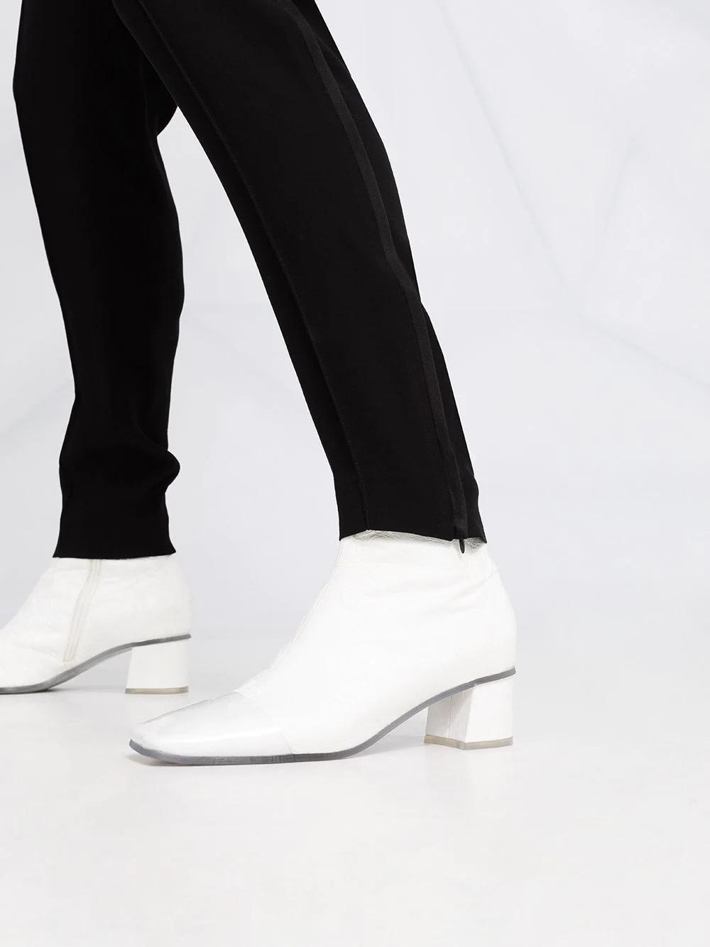 elasticated waistband tapered trousers - 3